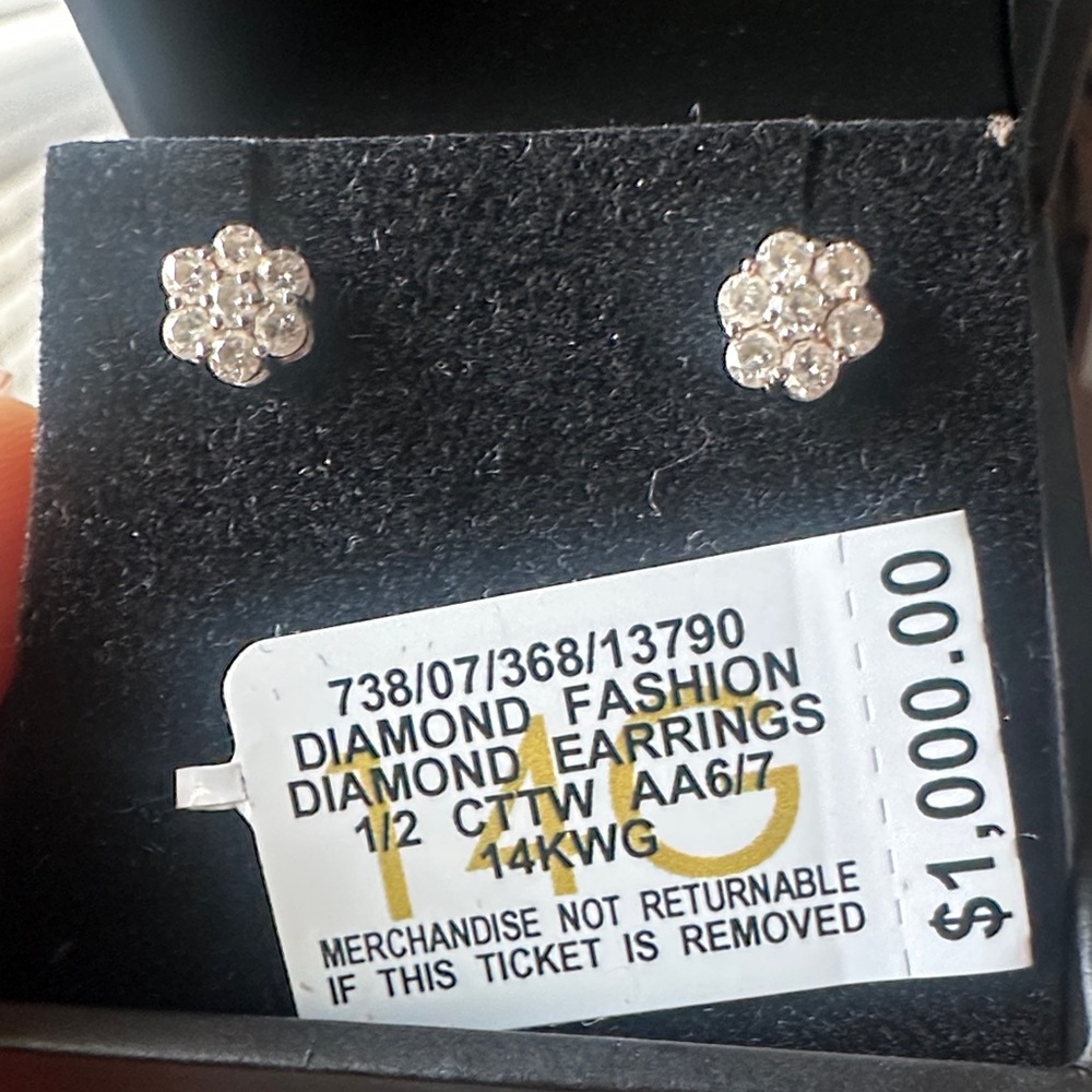 Macys wrapped in Love Diamond earrings